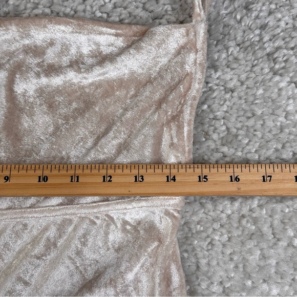 Free People ALL NIGHT VELVET TUNIC in Champagne. Romantic Honeymoon Soft Large - Picture 9 of 9